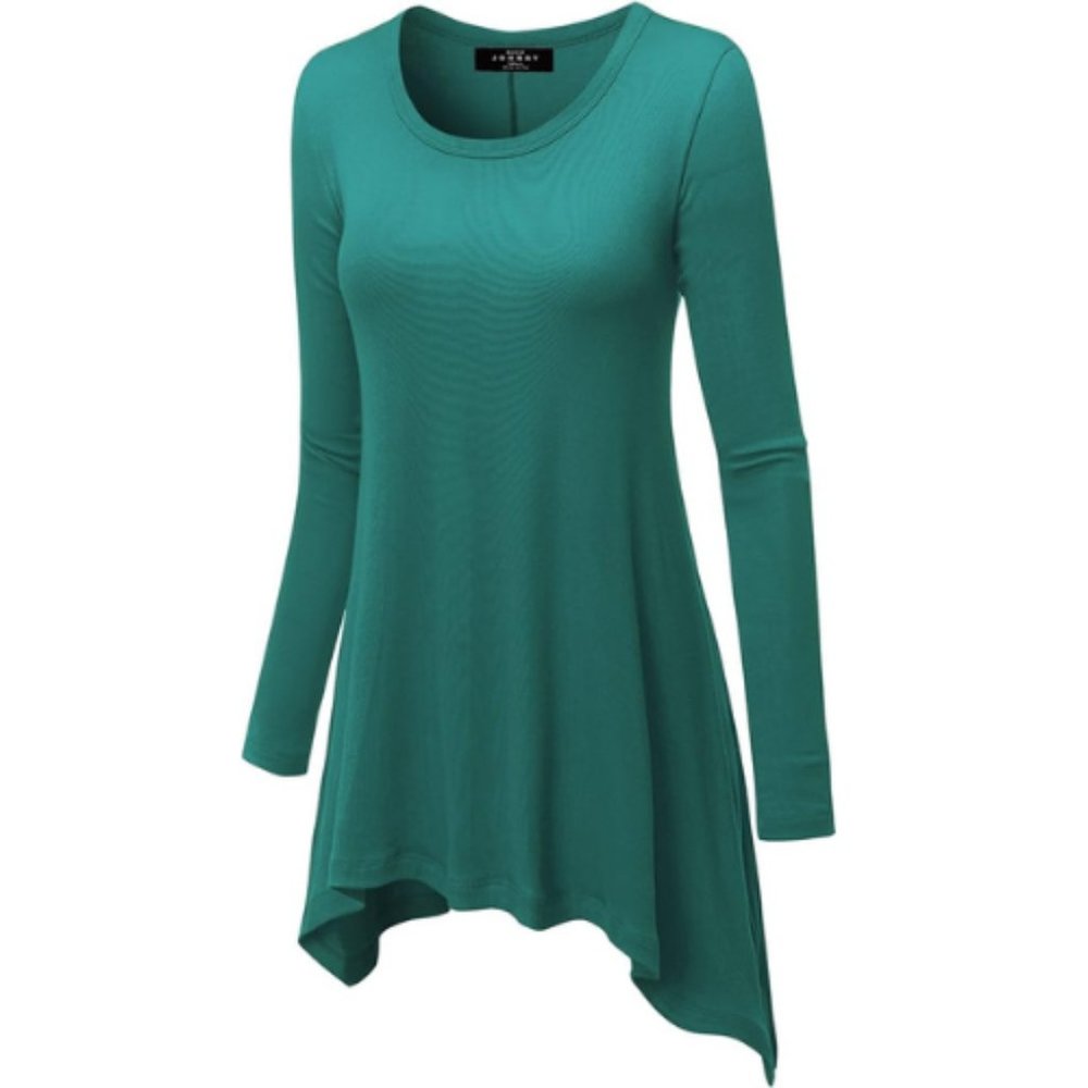 Tunic - Long Sleeve Top Jade Green
